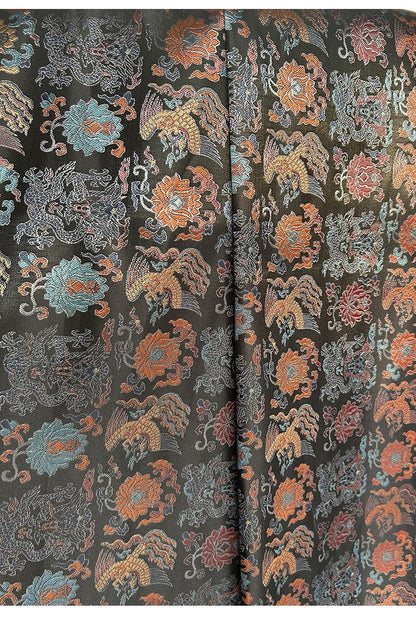 Dragon and Phoenix Brocade Fabric: 58"W Cheongsam Quilting Material