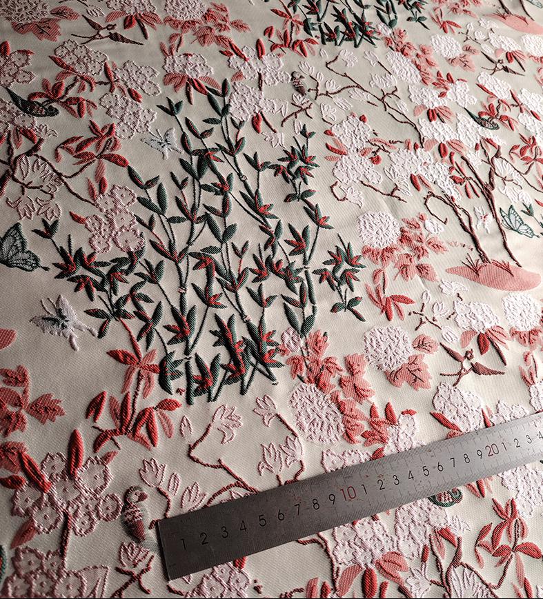 American Country Style Forest Butterfly Jacquard Fabric ��� For Women's Clothing, Bags & Craf"Wide