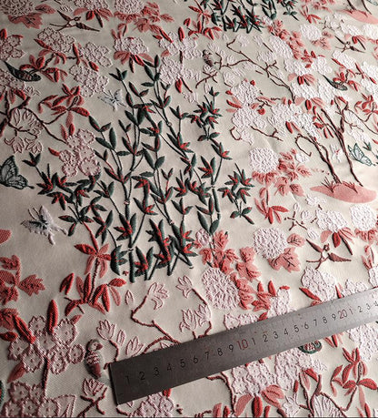 American Country Style Forest Butterfly Jacquard Fabric ��� For Women's Clothing, Bags & Craf"Wide