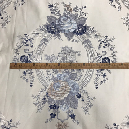 Metallic Damask Satin Fabric: 3D Texture Jacquard, 56"W Palace Style