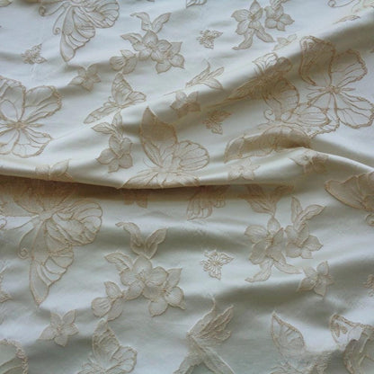 Gold Embroidered Jacquard Fabric: 57"W Luxury Upholstery, Costume, & Decor