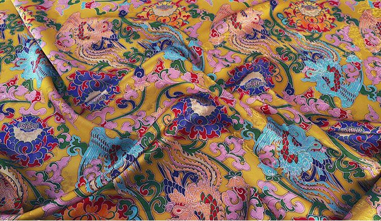 Satin Tea Silk Fabric: 59"W Gambiered Canton Gauze