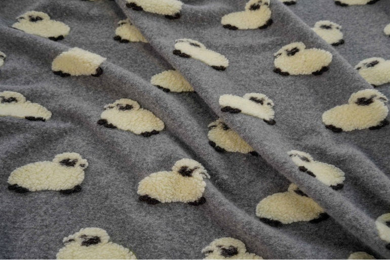 Grey Lamb Velvet Fabric: Plush Polyester Upholstery, 63" Wide - By The Yard