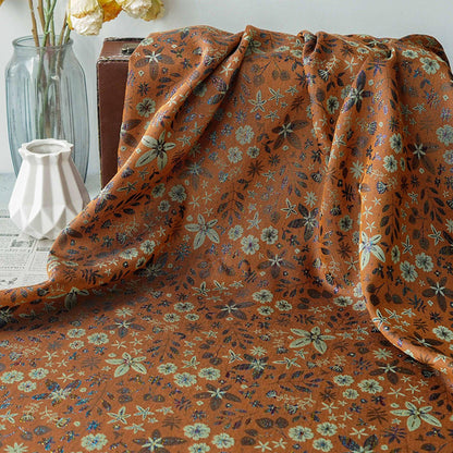 Countryside Leaf & Mini Flower Woven Fabric ��� Ideal for Crafts and Decorati" Wide