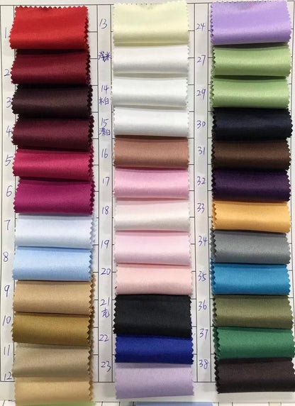 Solid Color Thick Satin Fabric: 59" Wide Wedding Dress Material