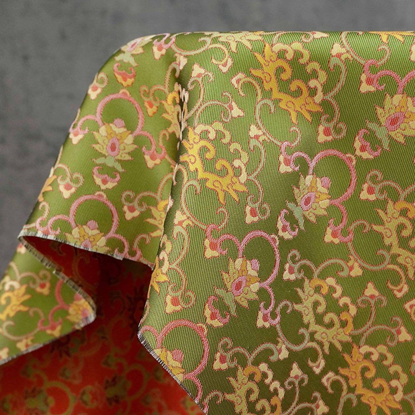 Oriental Brocade Jacquard Fabric, Classic Sichuan Weaving for Clothing & Crafts, 60"Wide