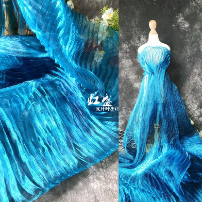 Mermaid Water Reflective Organza Fabric: 57" Wide Stiff Texture