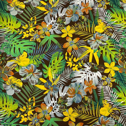 Tropical Floral Cotton Fabric: Sewing, Quilting, Upholstery (58"W)