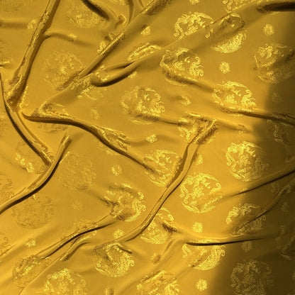 Dragon & Phoenix Jacquard Satin Damask Fabric - 59" Wide