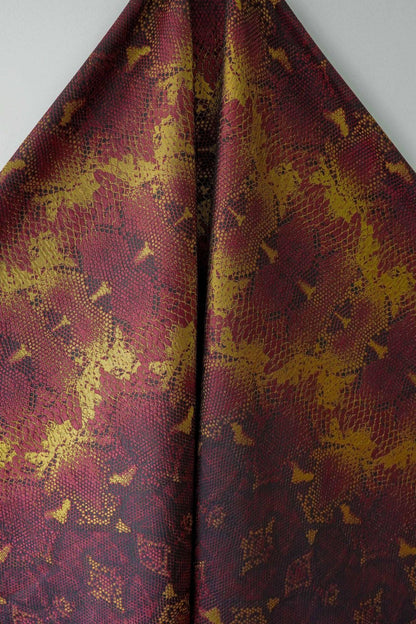 Tissu jacquard imitation peau de serpent : 60 pouces de large, tissu tissé tendance
