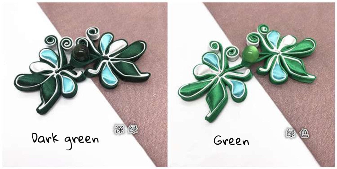Handmade Butterfly Sewing Frog Closures: Satin Cheongsam Buttons