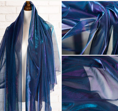 Gradient Hollow Mesh Fabric, Laser Illusion Polyester, Costume, Decor