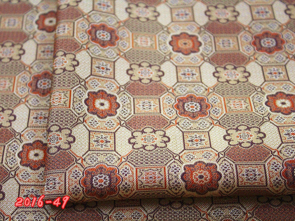 Tissu brocart Song : 55 po de large, rayonne, matériau d'inspiration chinoise