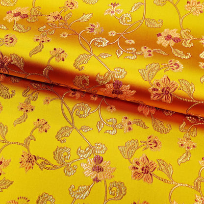 Floral Brocade Fabric: Rayon Nylon Blend, 45" Wide