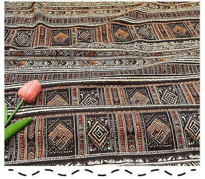 Ethnic Striped Cotton Fabric: Sewing Material (56" Wide)