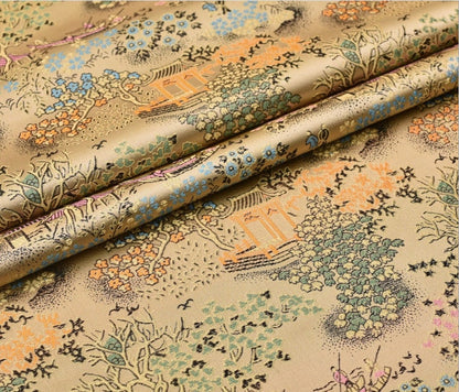 Tissu brocart de soie chinois ancien : Ameublement et couture (59 po de largeur)