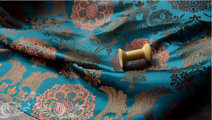 Floral Brocade Fabric: Chinese Rayon Damask, 35" Wide