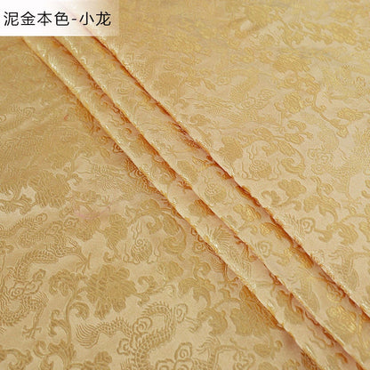 Tissu brocart or pâle : rayonne de 150 cm de large pour la couture et l’ameublement, motifs traditionnels
