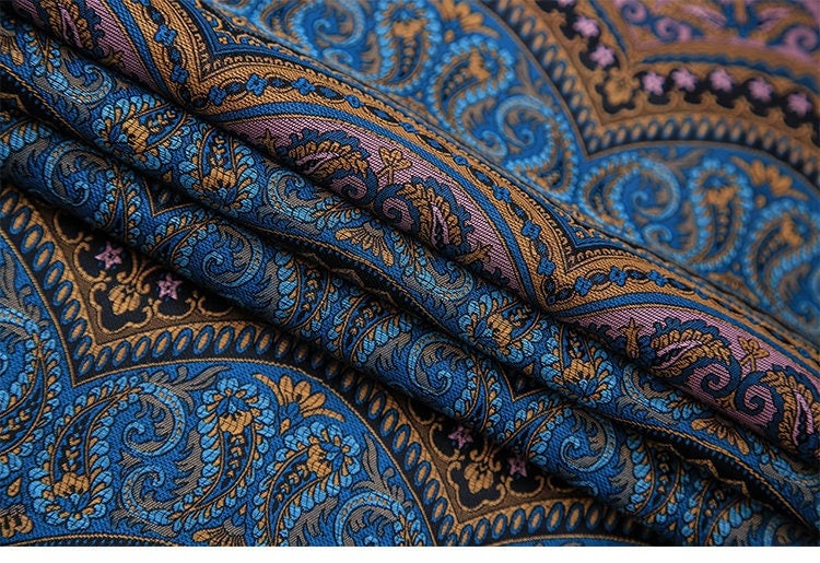 Paisley Brocade Fabric: Indian Rayon for Crafts & Upholstery