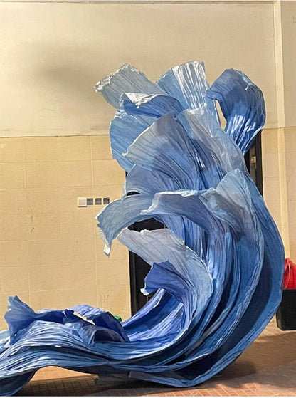 Giant Paper Flower: Handmade Pleated Wedding Backdrop Decor