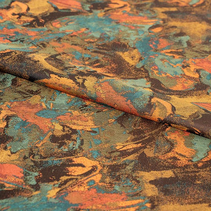 Tissu brocart à texture peinture à l'huile : Jacquard en mélange de rayonne (59 po L)