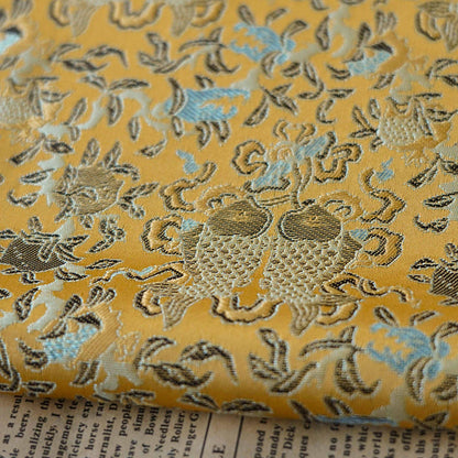 Pisces Fish Brocade Fabric: 58"W Chinese Style Sewing Material