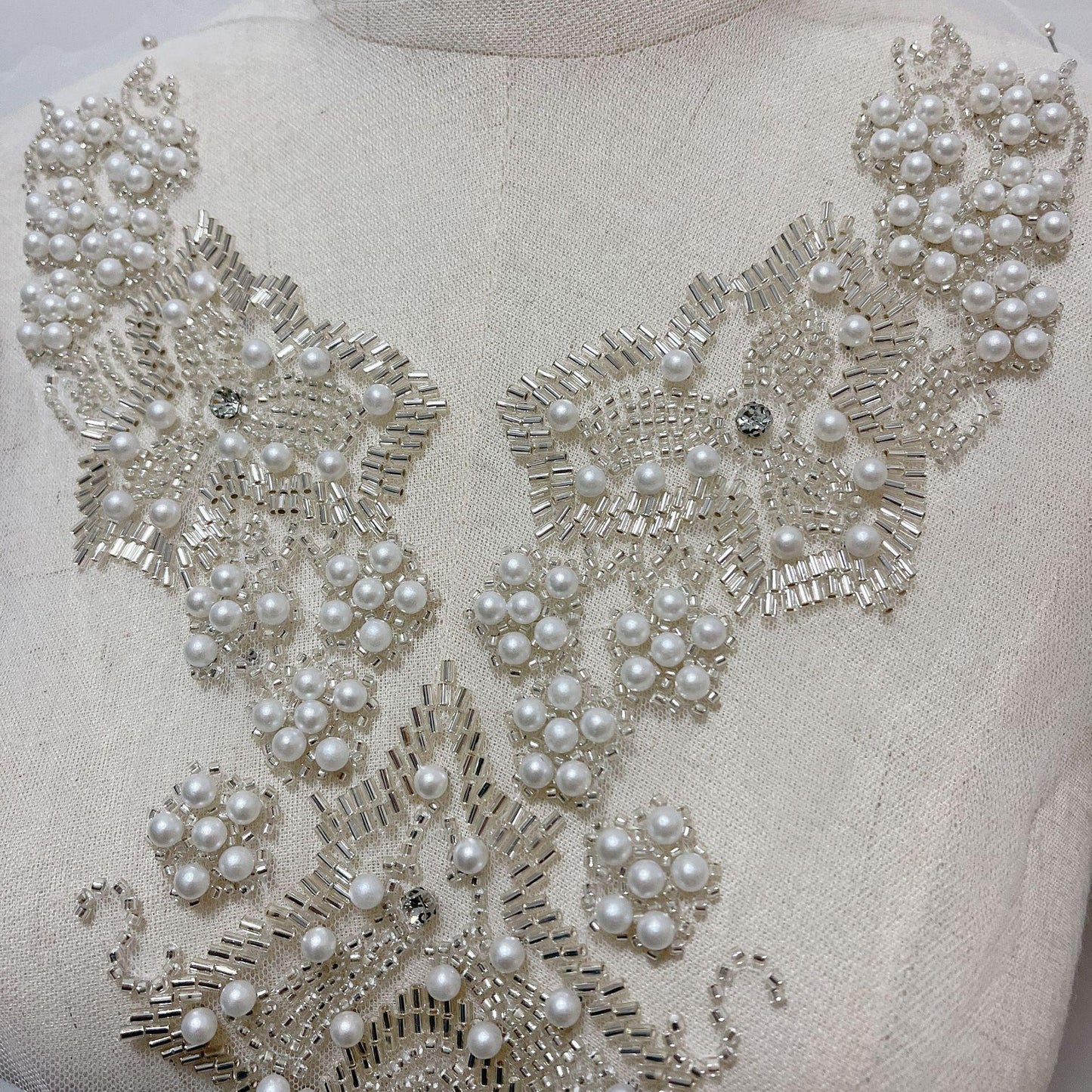 Embroidered Lace Trim: Beaded Sequins, Bridal Wedding Dress Accessory