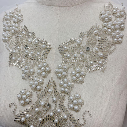 Embroidered Lace Trim: Beaded Sequins, Bridal Wedding Dress Accessory