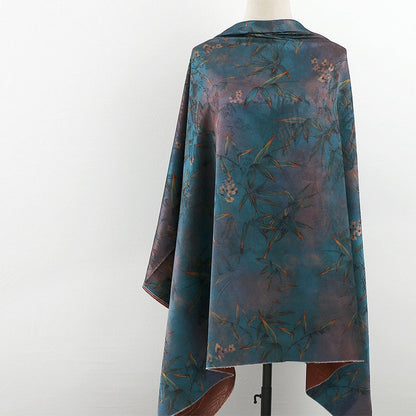 Bamboo Print Tea Silk Satin Fabric: 59"W Upholstery & Costume