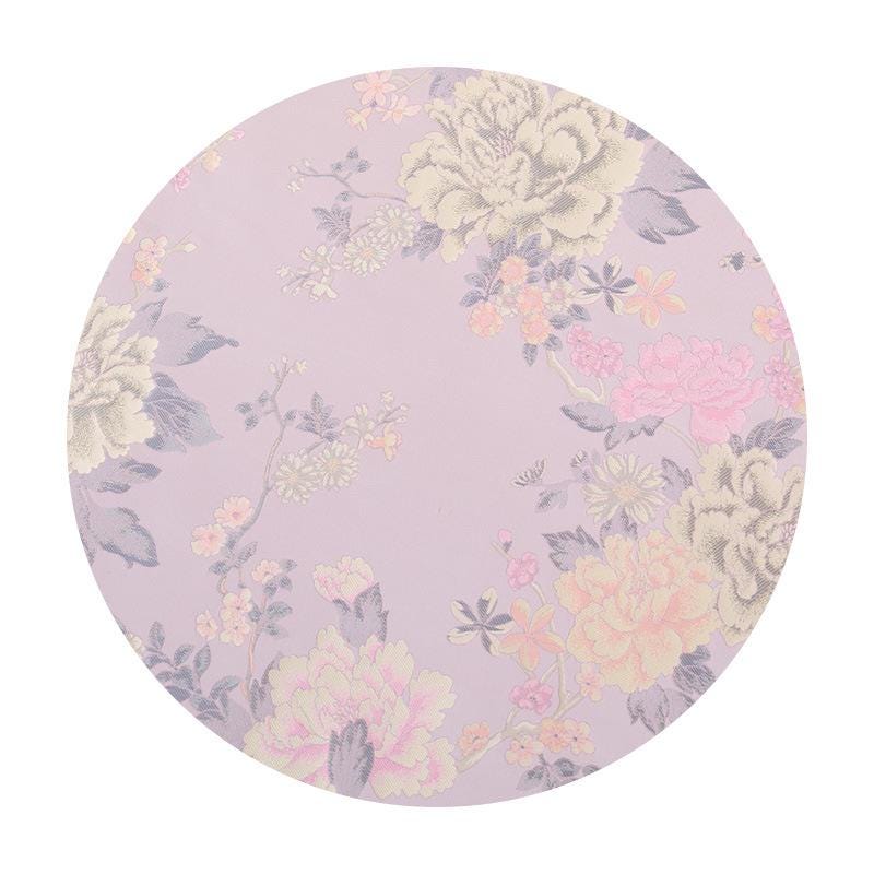 Tissu brocart pivoine : mélange de soie à motif floral rose doré, 140 cm de large