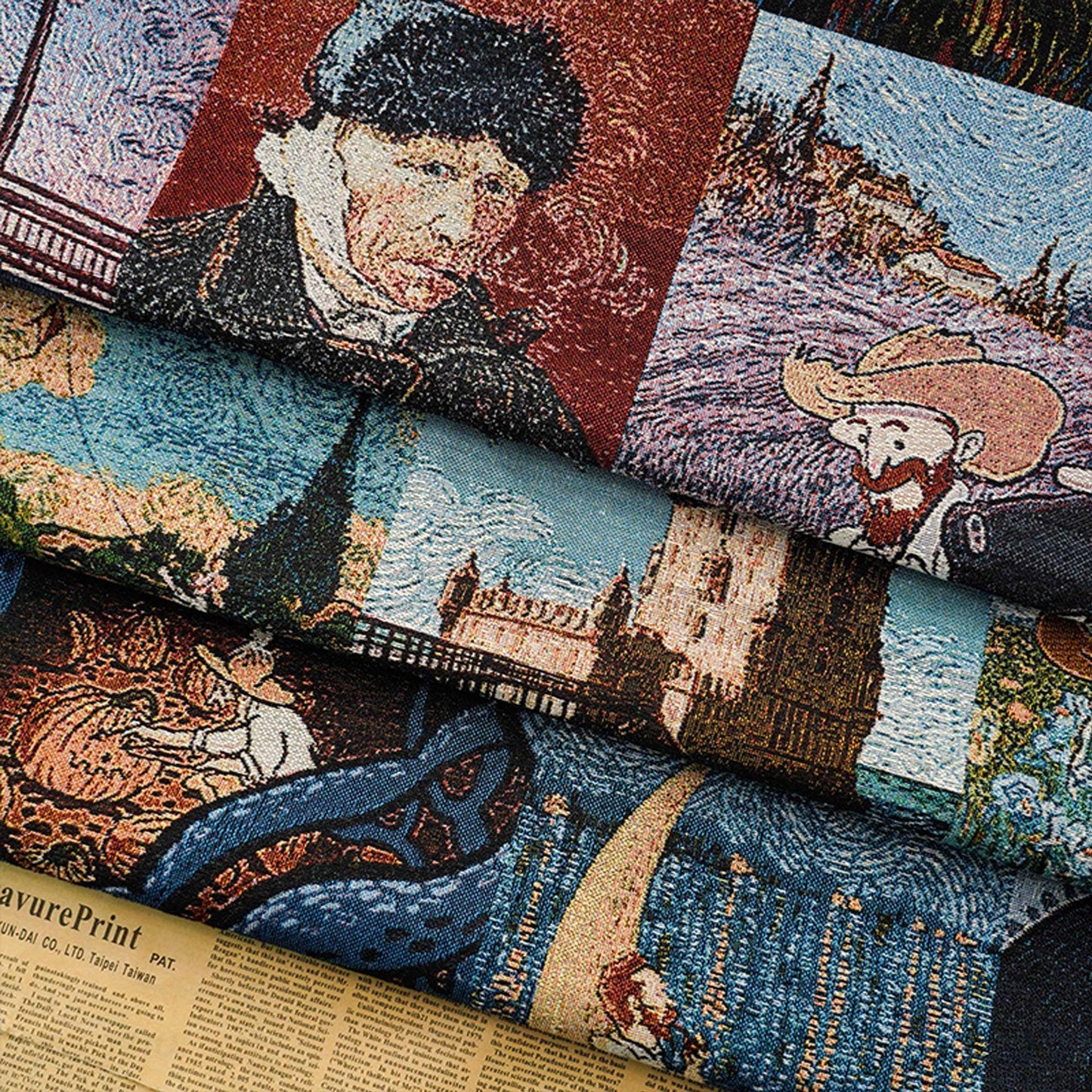 Van Gogh Jacquard Fabric: Thick Slub Upholstery & Drapery (59"W By 1 Meter)