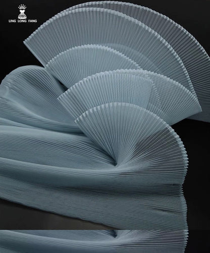 Pleated Tulle Fabric: Stiff Hard Yarn, 63" Wide Designer Material