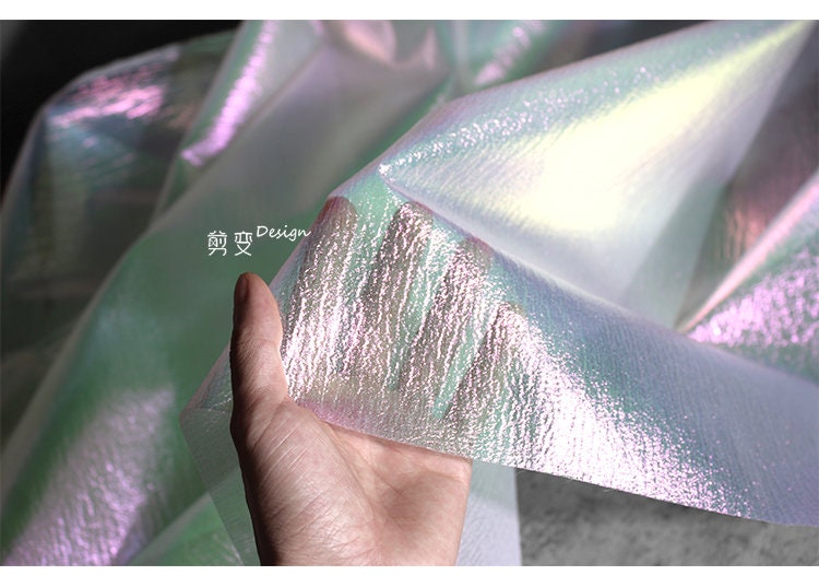 Pleated Pearl Illusion Mesh Fabric, Gradient Polyester, 57" Wide