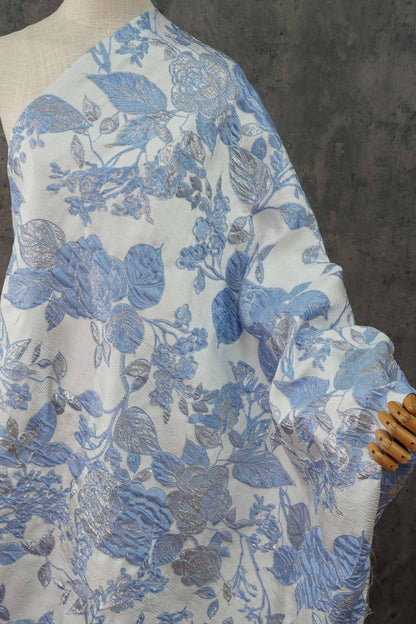 Embossed Floral Gold Brocade Fabric ��� Luxury Jacquard Material for Dresses, Costumes & Dec" Wide