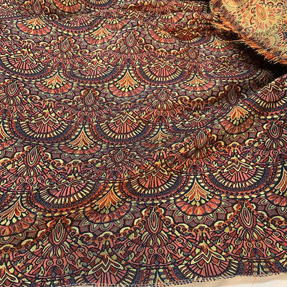 Paisley Jacquard Fabric: Ethnic Style Woven Upholstery, 57" Wide