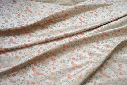 Crane Bird Jacquard Satin Fabric: 59"W Brocade Upholstery & Drapery