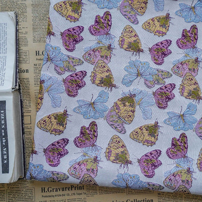 Butterfly Jacquard Woven Fabric: Embossed Upholstery, Costume, Quilting (65"W)