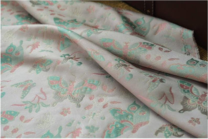 Butterfly Brocade Satin Fabric: 60" Wide Chinese Style Sewing Material