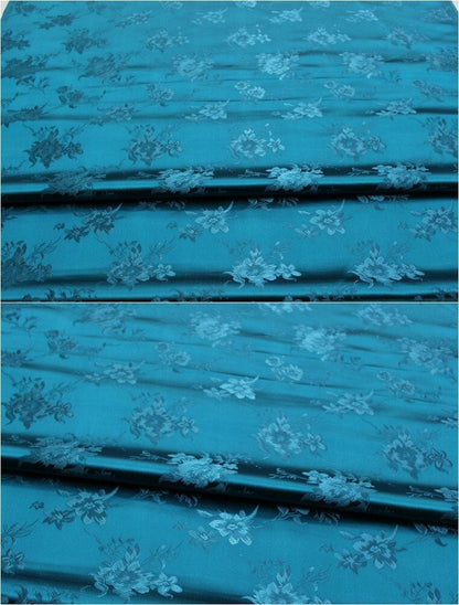 Floral Brocade Fabric: 29.5" Wide Satin Blend for Sewing