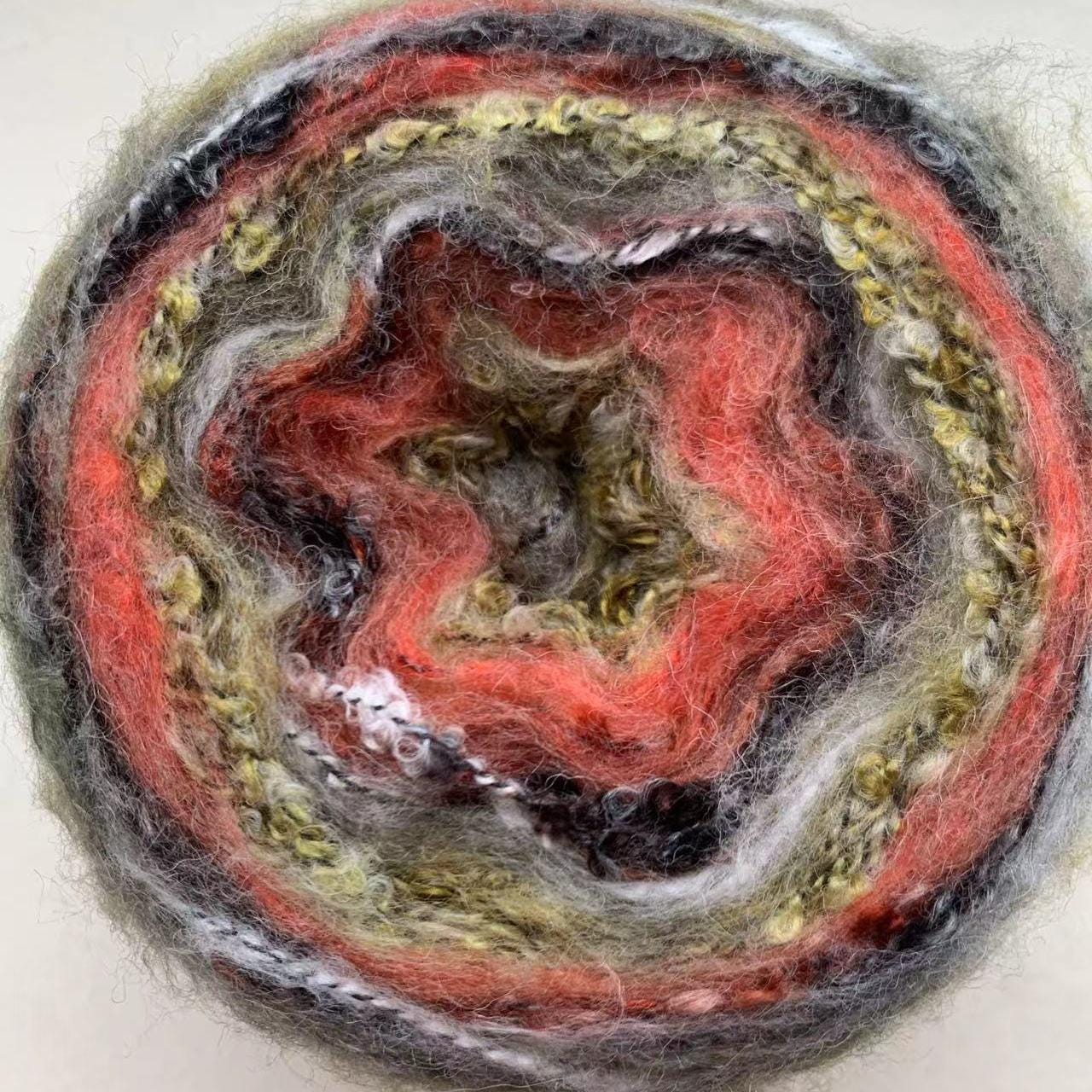 Hand-Dyed Rainbow Mohair Yarn: Gradient Ombre Knitting Wool