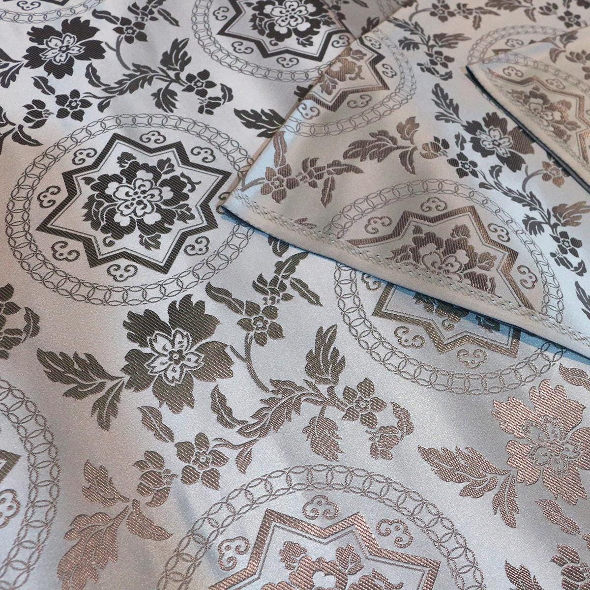 Floral Jacquard Brocade Fabric: Chinese Mongolian Style Rayon (29.5" Wide)