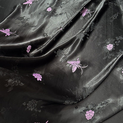 Rose Damask Rayon Fabric: Two-Sided Jacquard, 59" Wide - By The Meter