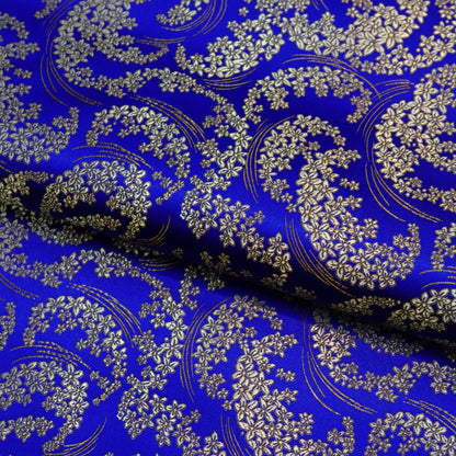 Brocart de soie, motif fleur de lune, largeur 114 cm (45 po) - Vendu au mètre