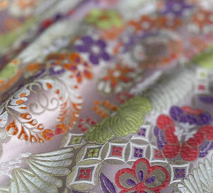 Nishijin Ori Brocade Fabric: Banana Flower Jacquard Silk (59"W)