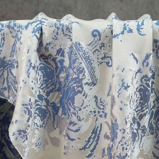 Vintage Floral Scroll Jacquard Fabric, 59" Wide