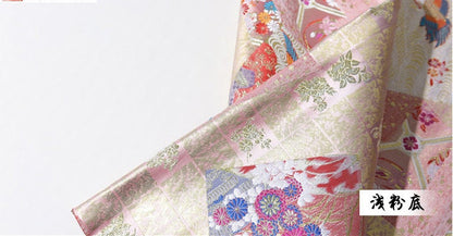 Japanese Crane Fabric: Silk Rayon Blend, Sewing & Upholstery (29.5"W)