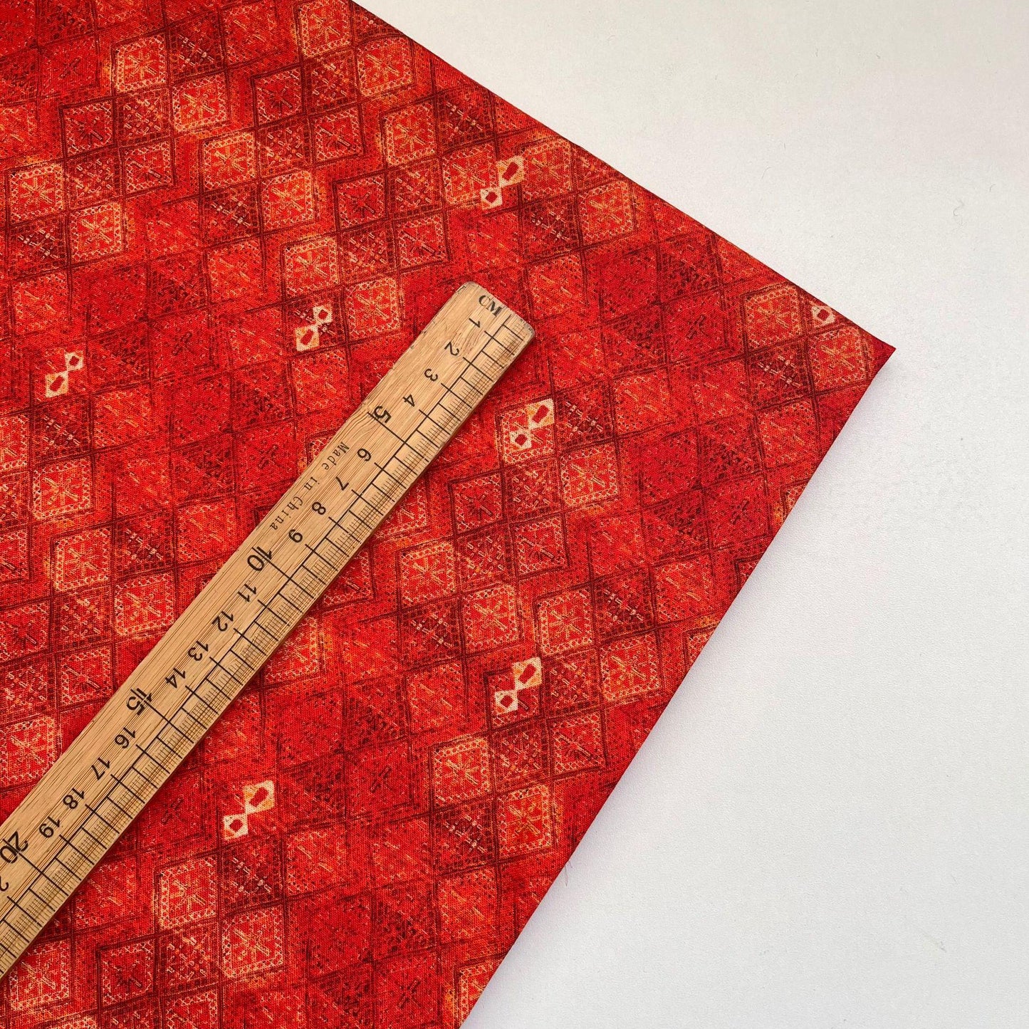 Floral Cotton Fabric: 60s Style Print, 59" Wide, Quilting Sewing