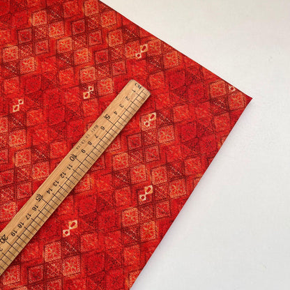 Floral Cotton Fabric: 60s Style Print, 59" Wide, Quilting Sewing