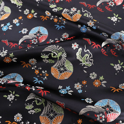 Floral Jacquard Brocade Fabric: Chinese Mongolian Style Rayon (29.5" Wide)
