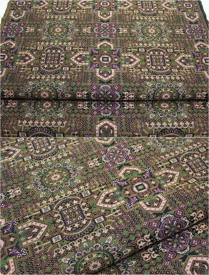 29"W Tibetan Brocade Fabric: Silk Rayon Upholstery
